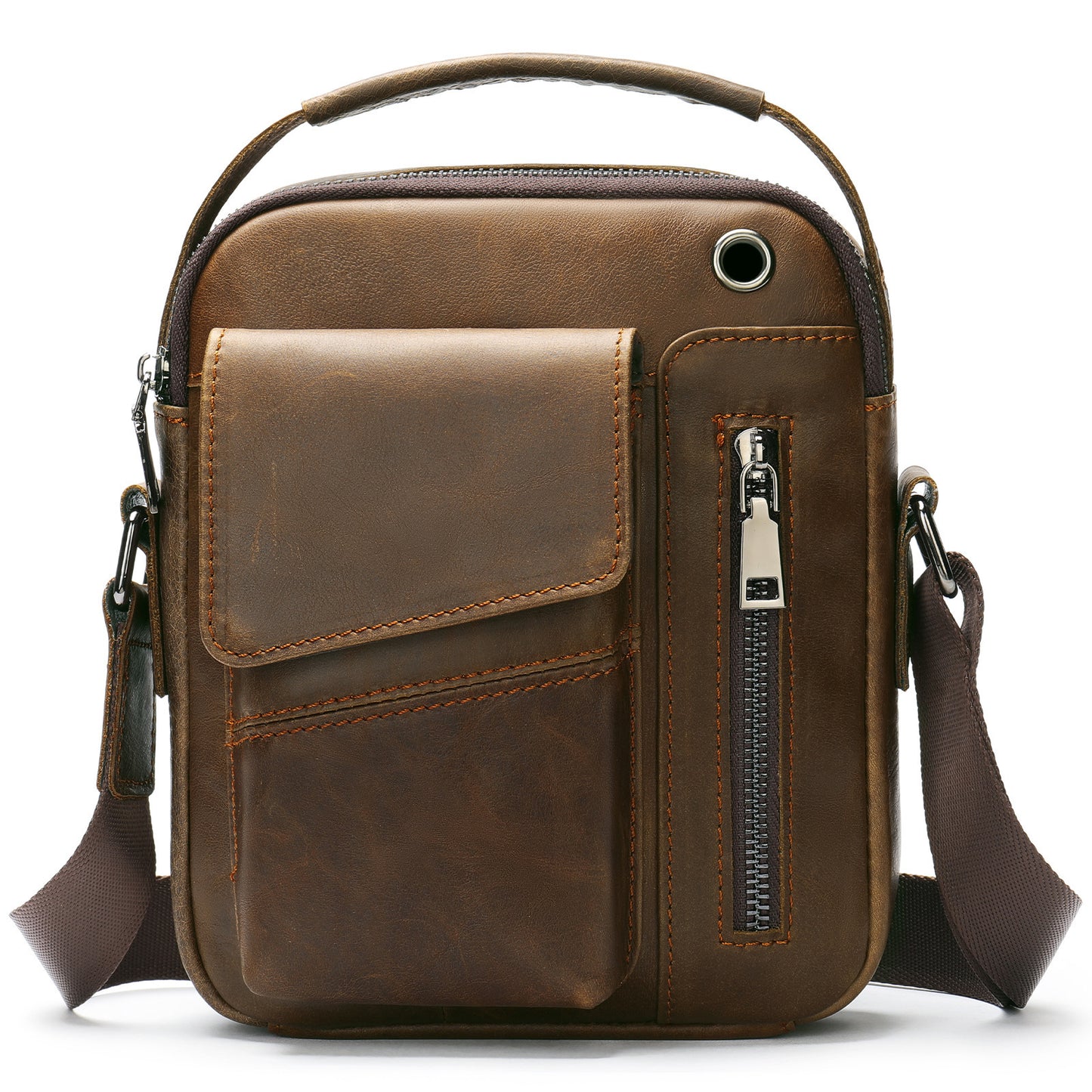 Durable Men's Leather Business First Layer Men's Messenger Bag