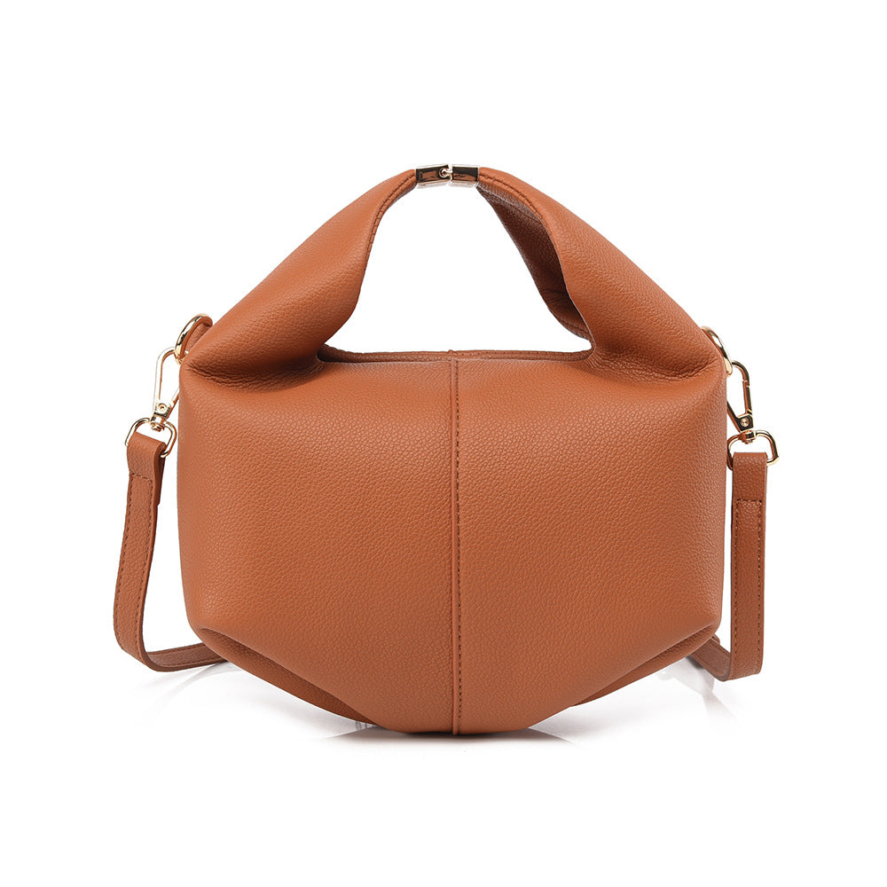 Lunch French Hand High-grade Soft Leather Dumpling Bags