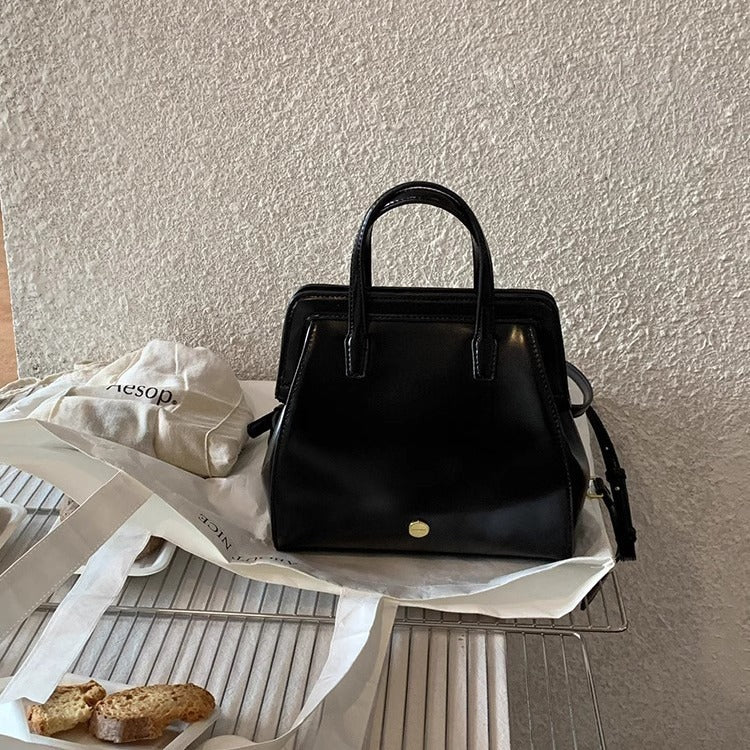 Women's Retro Clip Niche Black Trendy Women's Backpack
