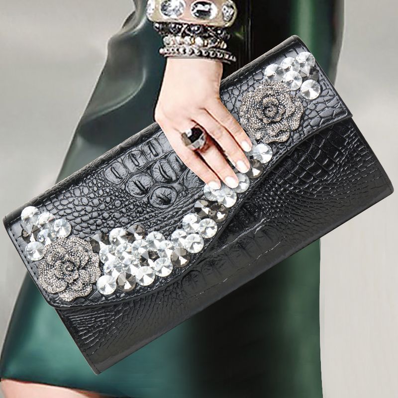 Women's Korean Style Large Capacity Genuine Leather Clutch Women's Handbag