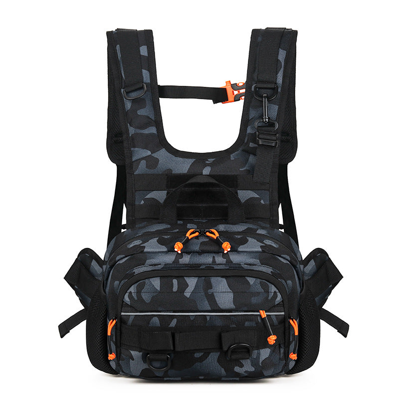 Lure Camouflaged Male Motorcycle Riding Vest Sports Backpack