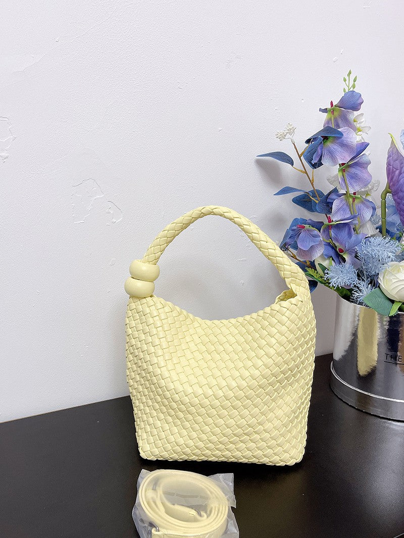 Women's Handmade Woven Vegetable Basket Beach Vacation Women's Shoulder Bag