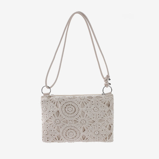 Women's Lace Woven Fashion Cotton Underarm Vacation Women's Shoulder Bag