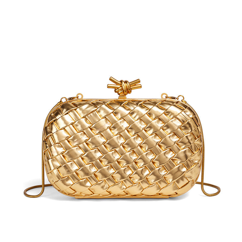 Woven Chain Fashion For Dinner Clutch Women's Shoulder Bag