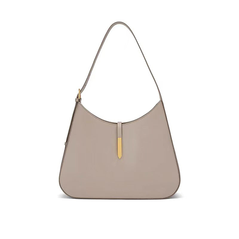 Women's Genuine Leather Niche Design Daily Leisure Underarm Bag