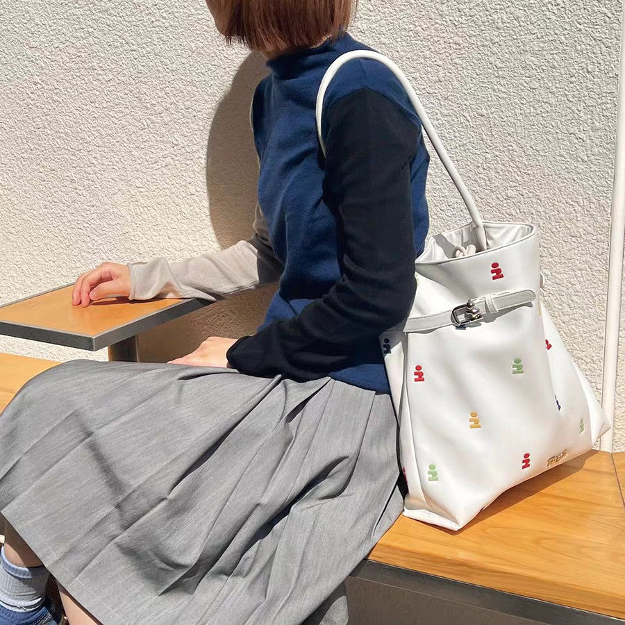 Imagination Straw Commuter Large Capacity Canvas Portable Tote Bag