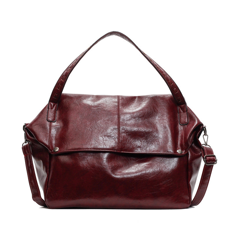 Women's Black Large Capacity Totes American Retro Tote Bag
