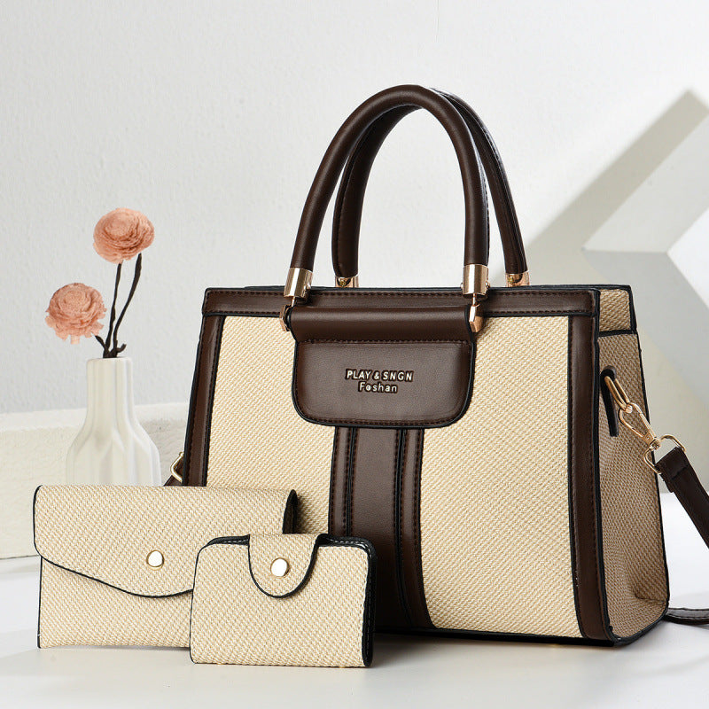 Popular Comfortable Women's Three-piece Portable Large Women's Shoulder Bag