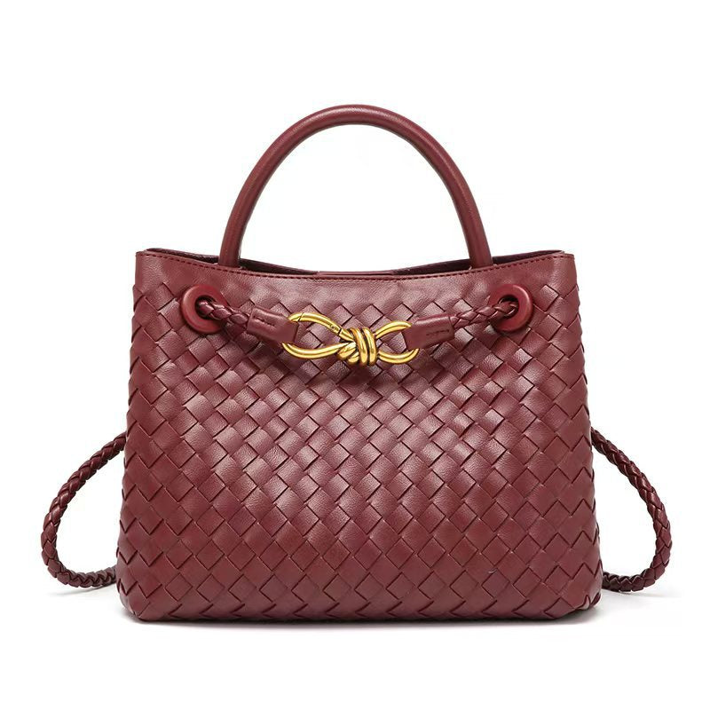 Women's Woven Large Capacity Underarm Retro Matte Bags