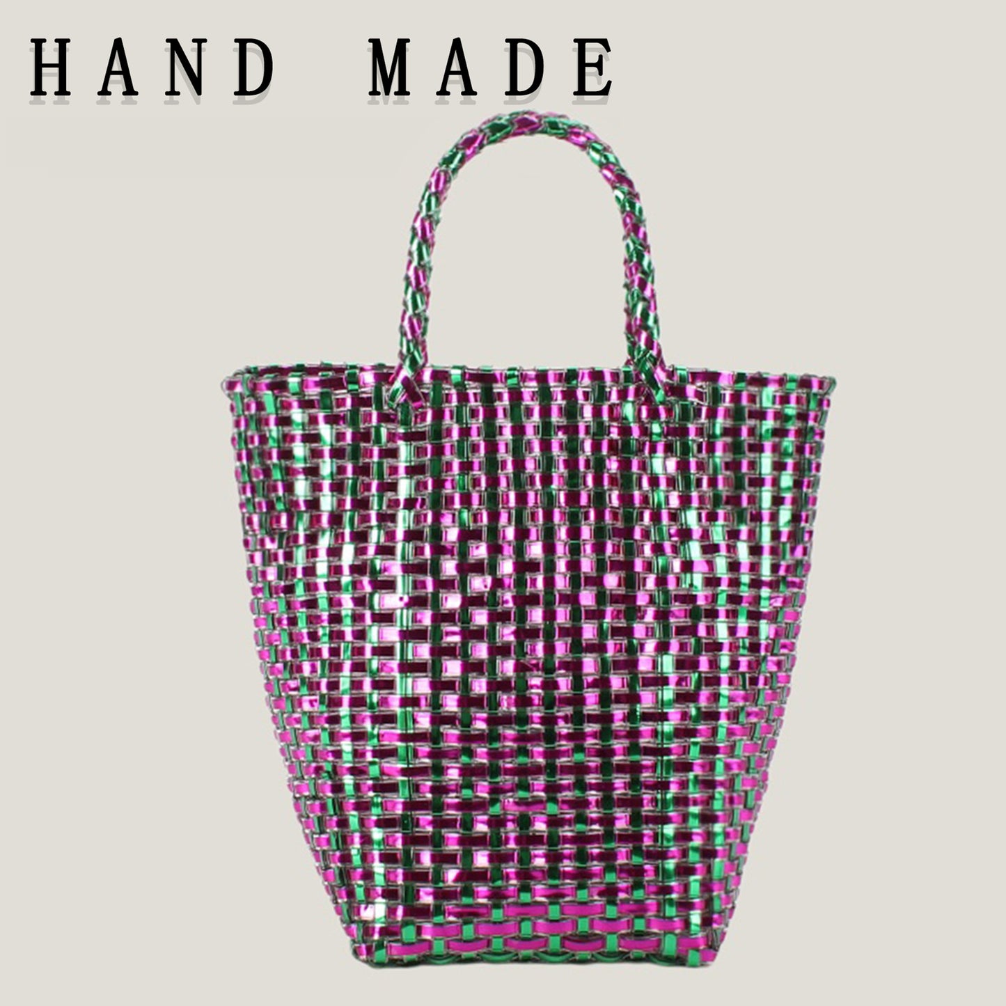 Plastic Woven Daily Leisure Seaside Vacation Women's Messenger Bag