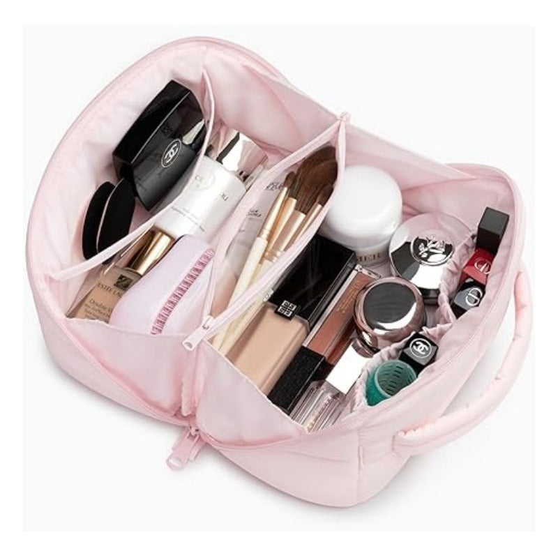 Candy Color Quilted Cotton Bubble Storage Makeup Bag