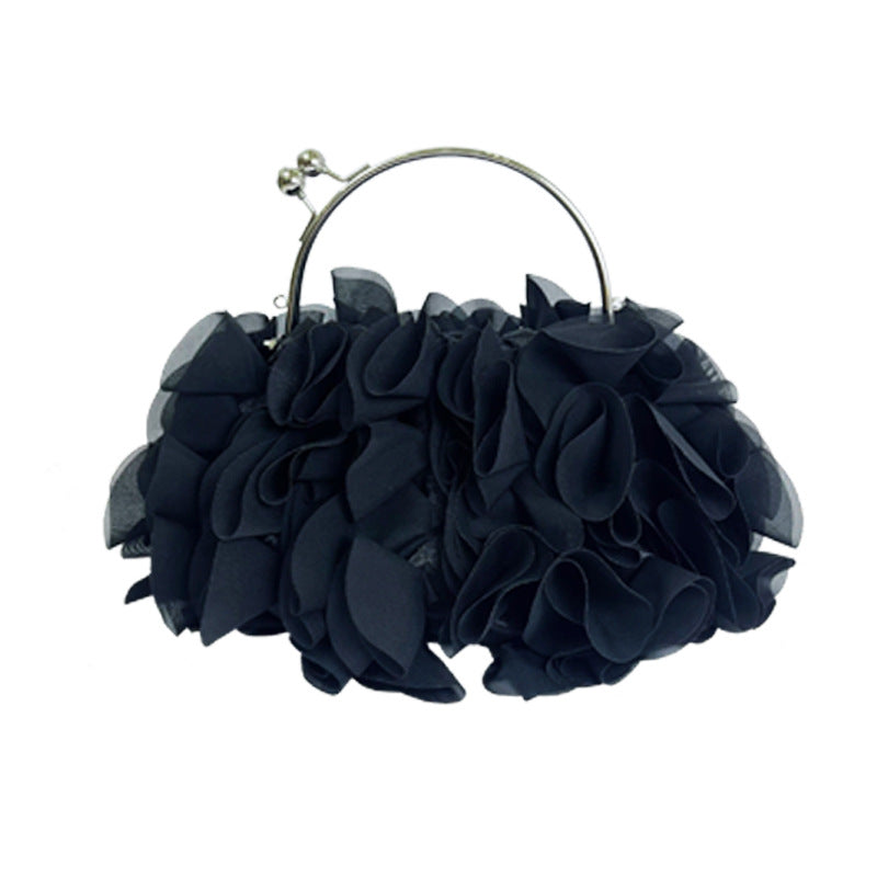 Three-dimensional Lace Portable Petal Dress With Women's Handbag