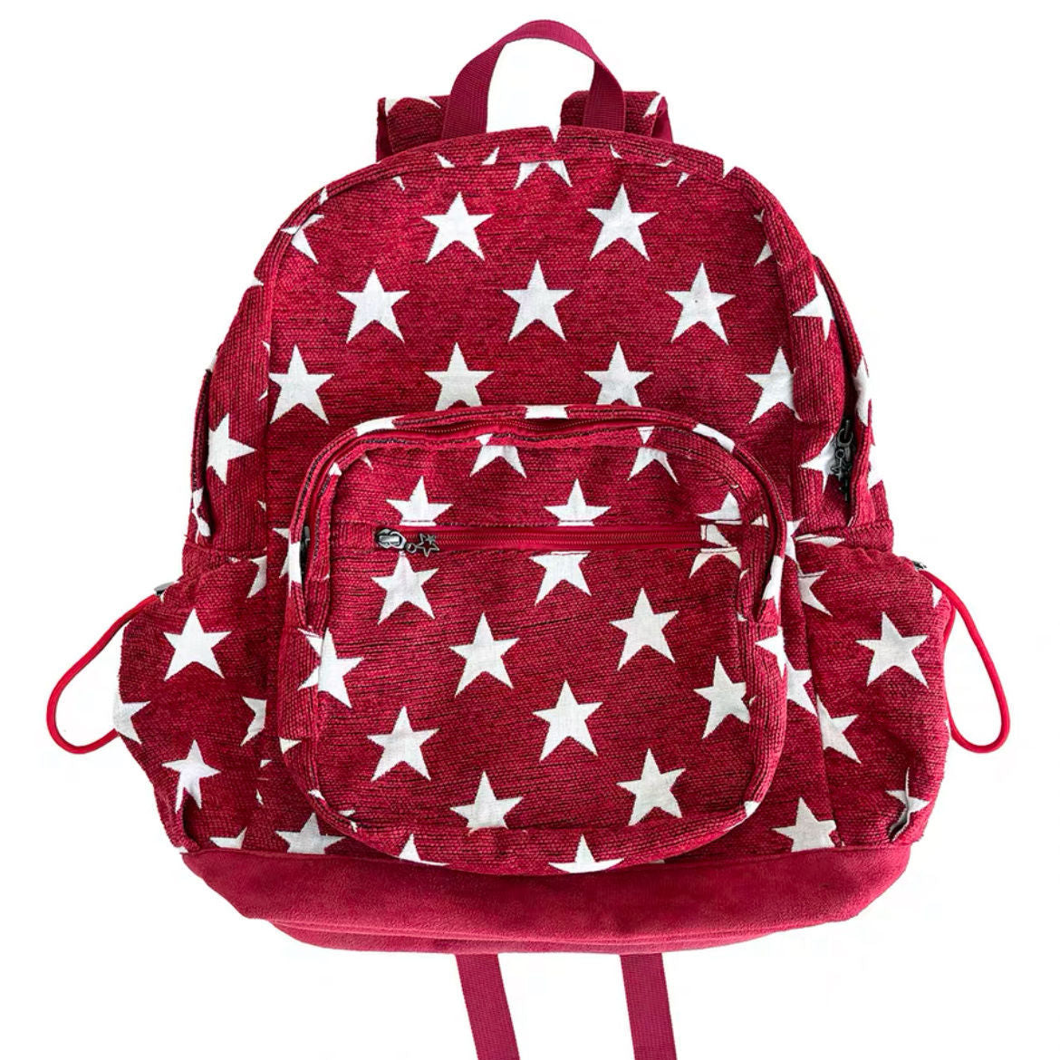 Stitching Veet Striped Denim Large Capacity Lovers Backpacks