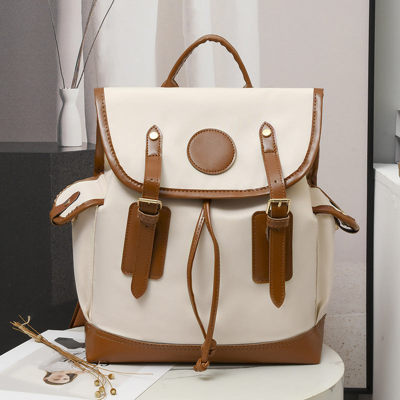 Women's Western Style Contrast Color Portable High-grade Large Capacity Fashion Bucket Bags