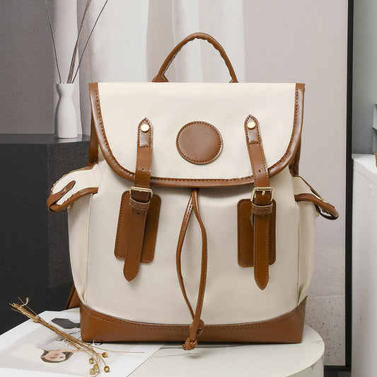 Women's Western Style Contrast Color Portable High-grade Large Capacity Fashion Bucket Bags