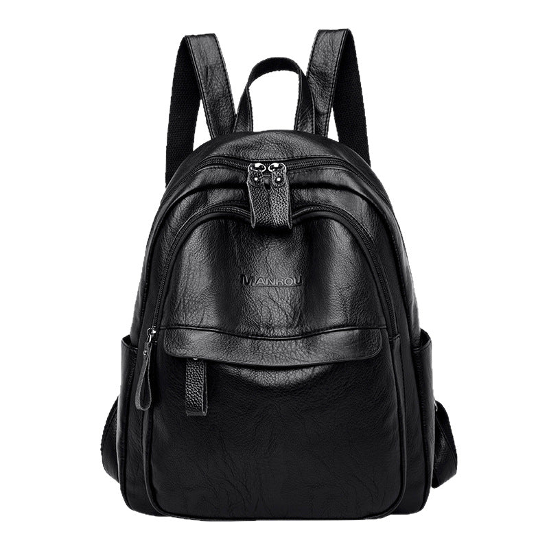 Women's Trendy Soft Leather Korean Style Fashion Women's Backpack