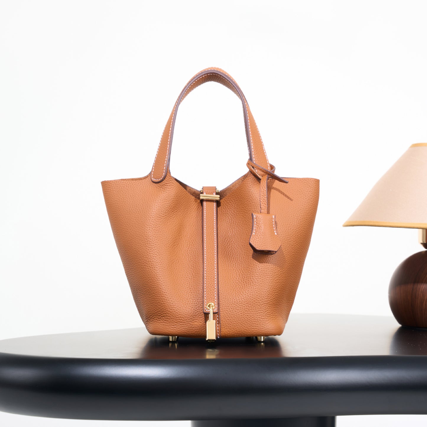 Classic First Layer Cowhide Vegetable Basket Light Luxury High-grade Genuine Women's Messenger Bag