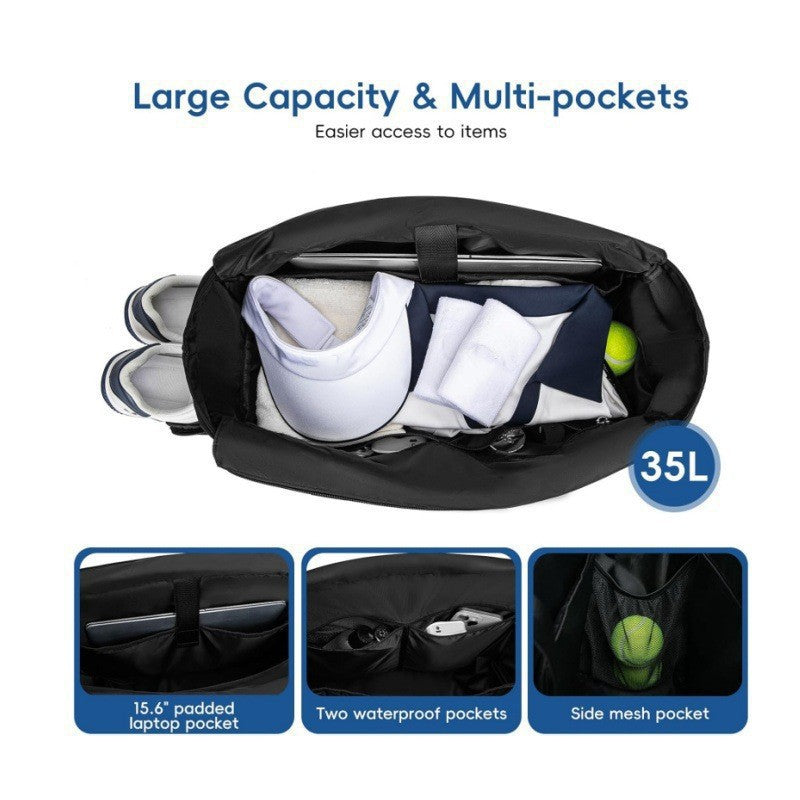 Multifunctional Tennis Strap Shoe Compartment Oversized Tote Bag
