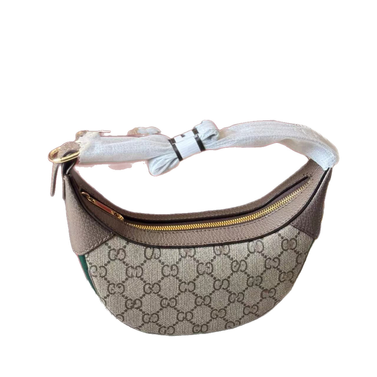Leather Double With High Quality Presbyopic Moon Hobos Underarm Bag