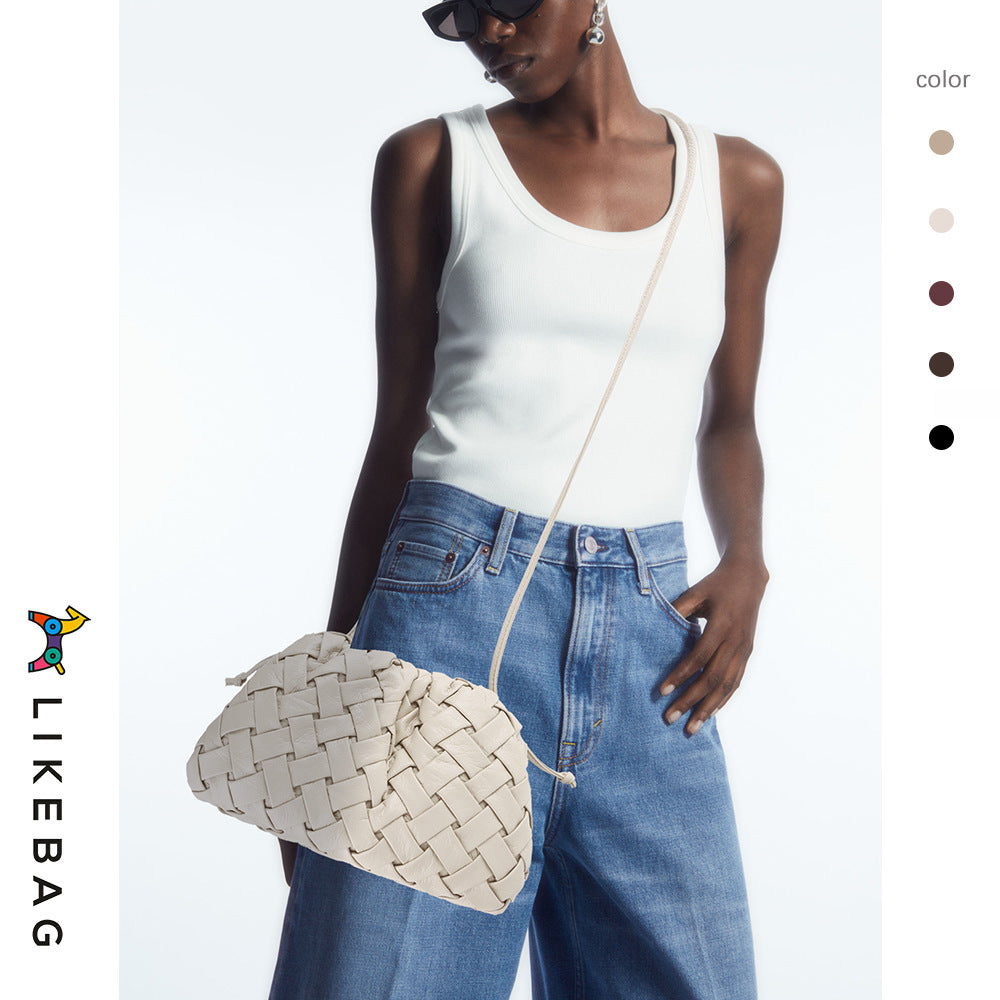 Pleated Cloud Fashion Croissant Senior Niche Women's Messenger Bag