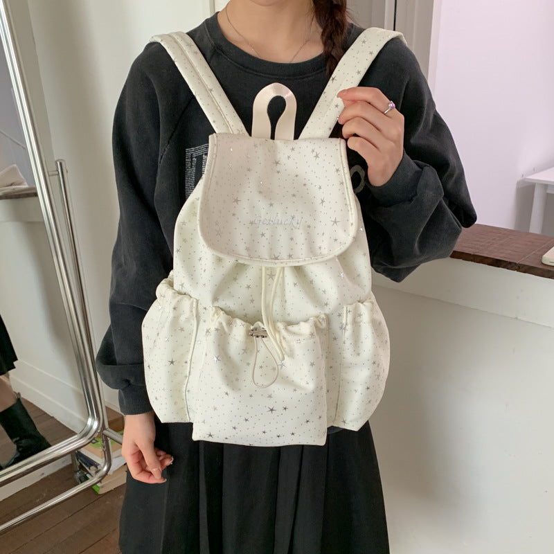 Large Capacity Simple Starry Fashion Letter Backpacks