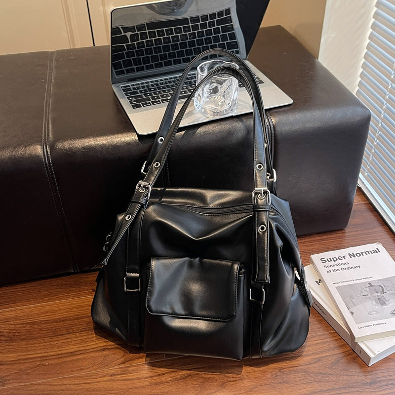 Capacity Soft Leather Underarm Street Fashion Hot Shoulder Bags