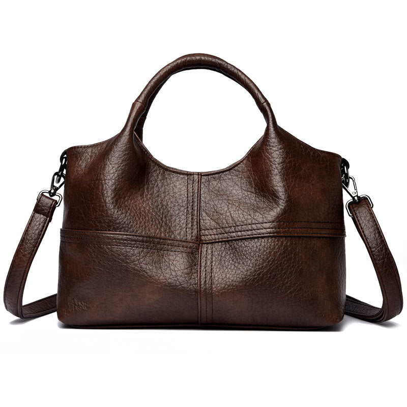 Women's Soft Leather Lightweight Large Capacity Commuter Women's Handbag