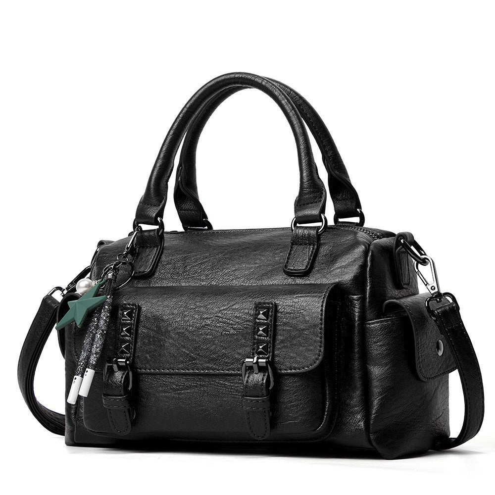 Women's Boston Simple Fashion Soft Leather Trendy Bags