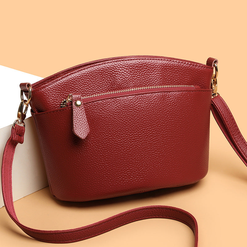 Women's Triple Zipper Portable Dumpling Practical Classic Women's Messenger Bag