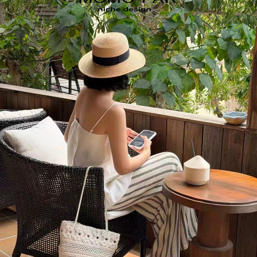 Women's Niche High Sense Wax Rope Hand-woven Underarm Hollow Women's Shoulder Bag