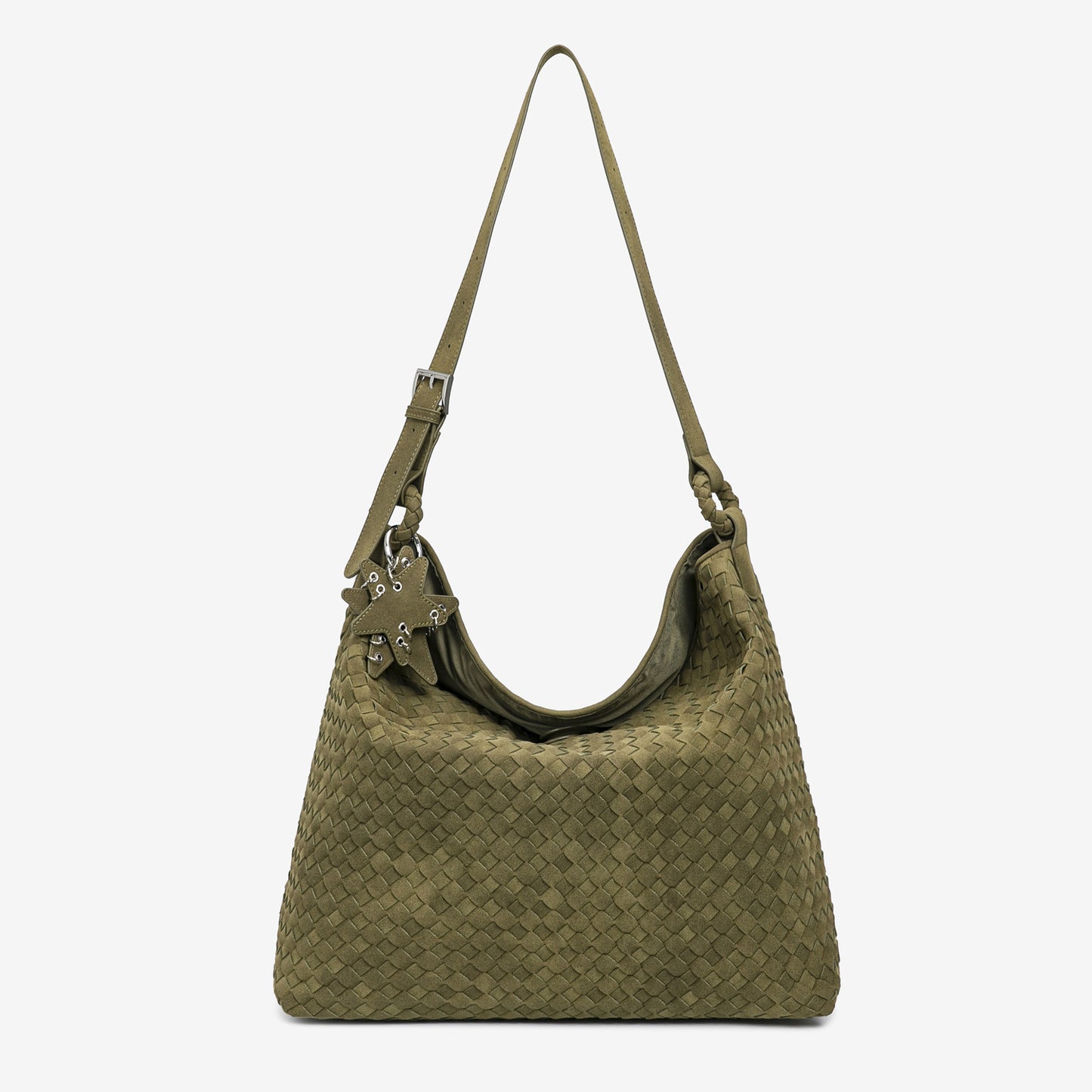 Suede Woven Design Simple Commute Large Tote Bag