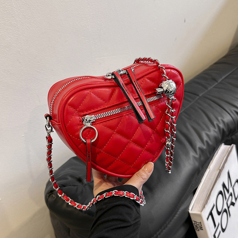 Women's Minority Fashion Love Mini Chain Rhombic Women's Shoulder Bag