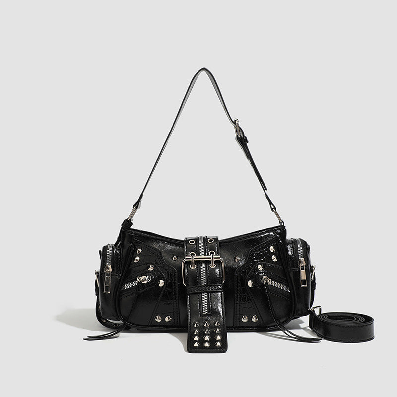 Women's Locomotive Punk Rivet Style Underarm Retro Women's Messenger Bag