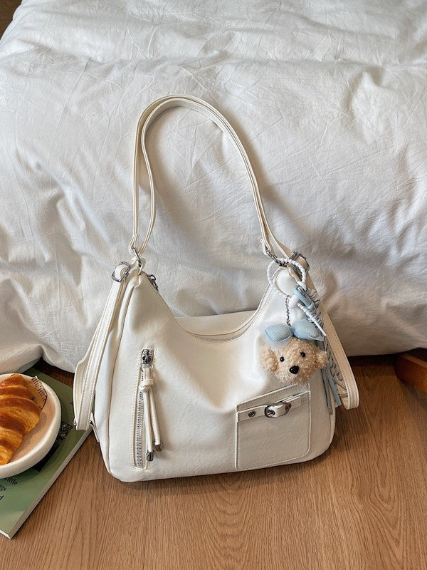 Soft Leather Large Capacity Fashion Commuter French Tote Bags