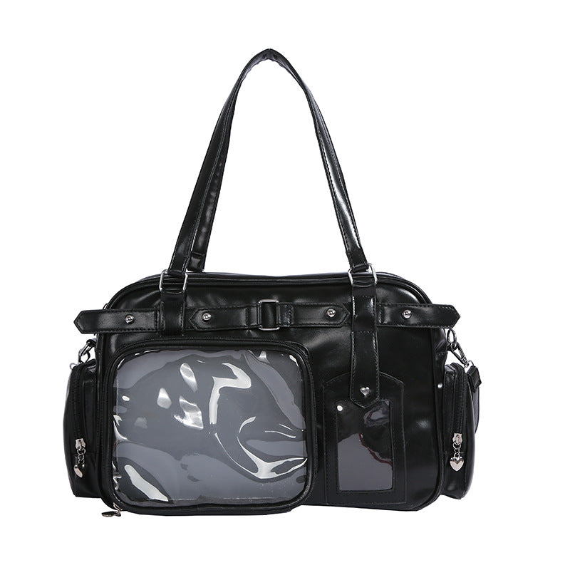 Bow College Style Uniform Two-dimensional Bar Women's Messenger Bag