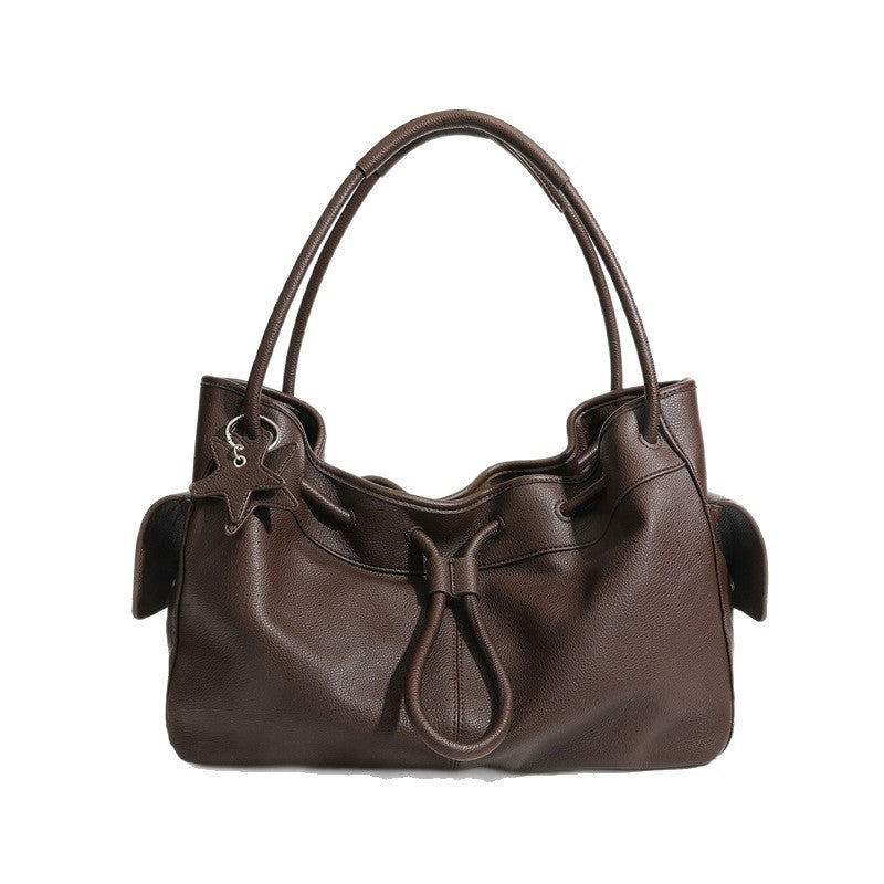 Women's High-grade Pleated Portable Large Capacity Totes Beam Tote Bag