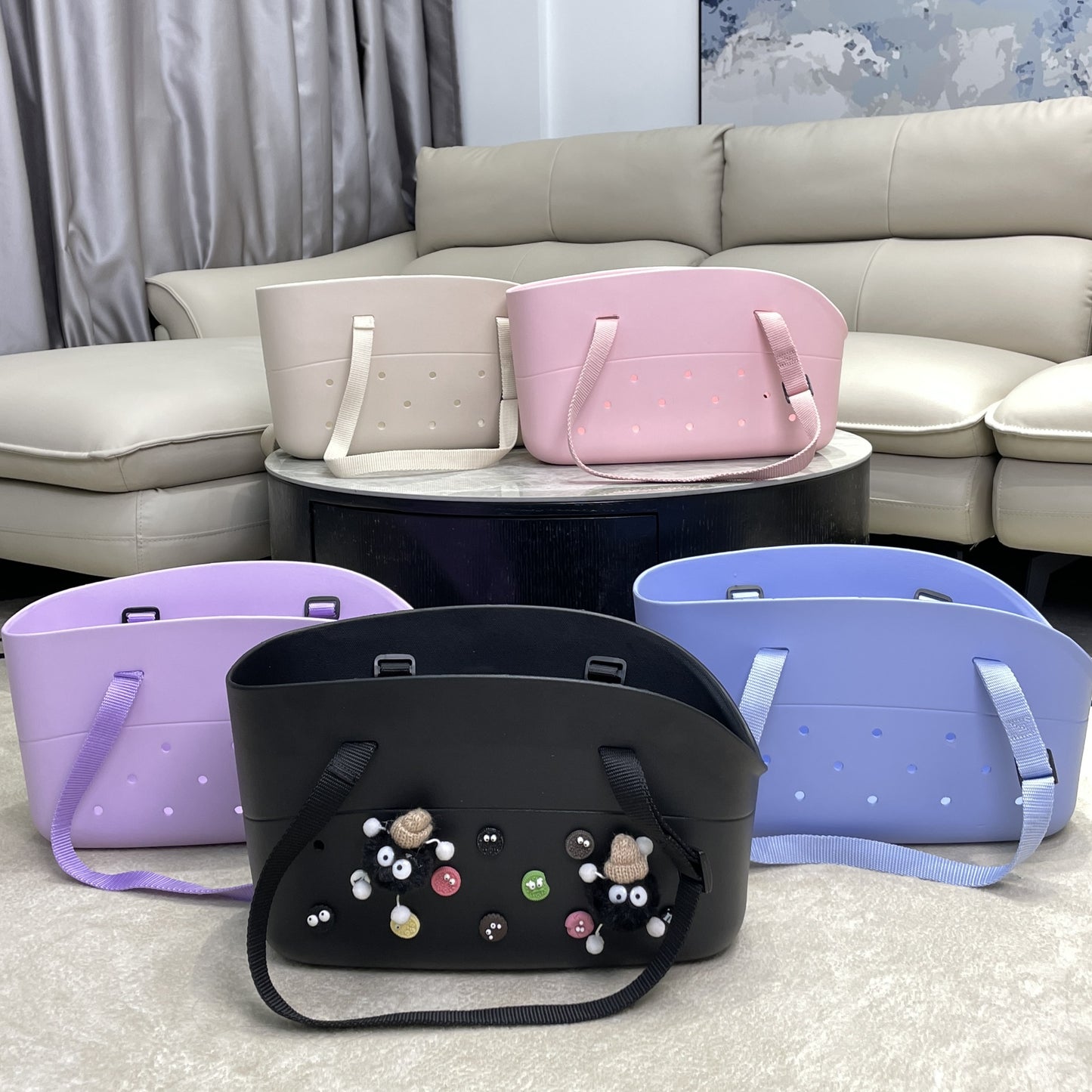 Women's Pet Convenient Material Hole Storage Handbags