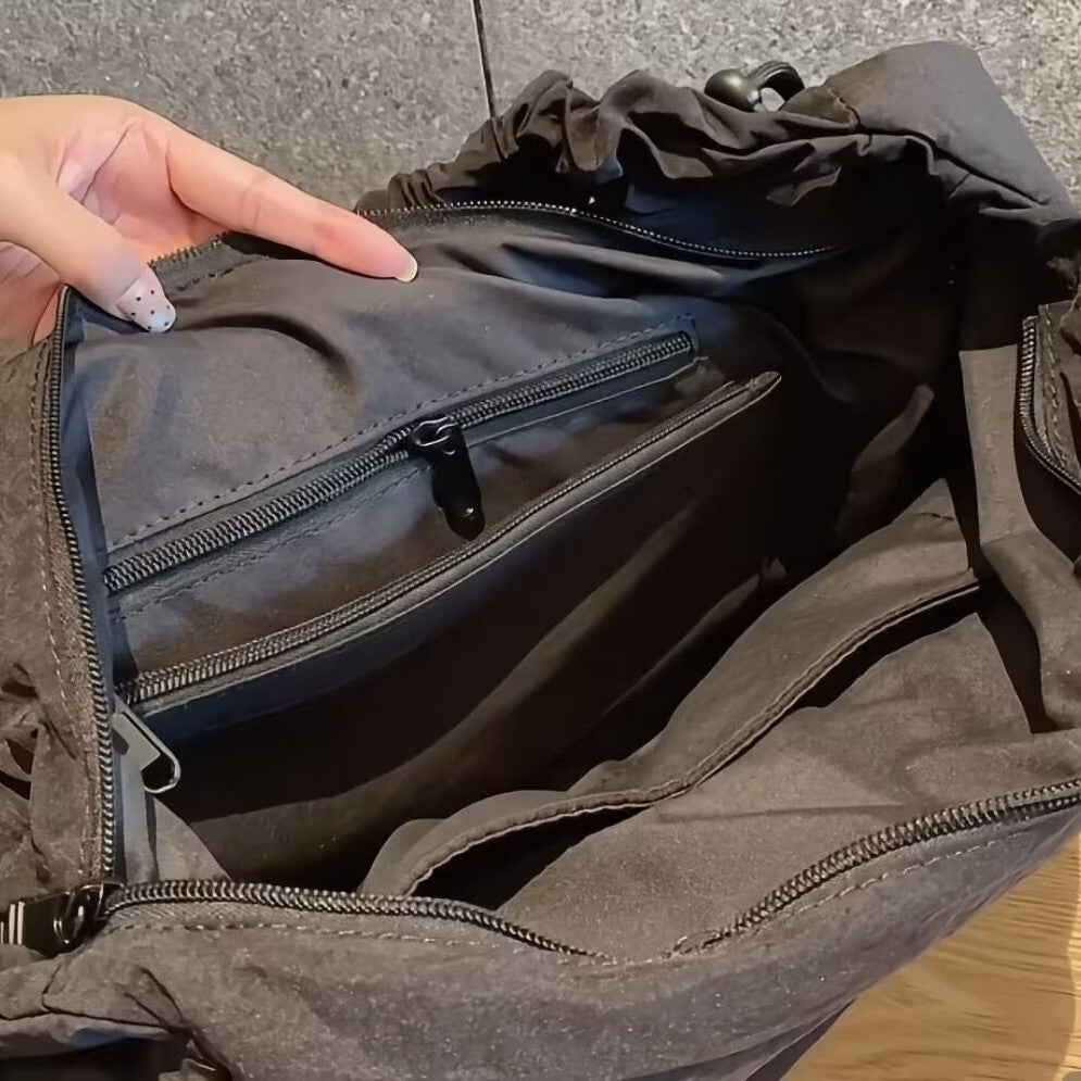 Women's Style Large Capacity Cloth Simple Solid Color Commute Bags