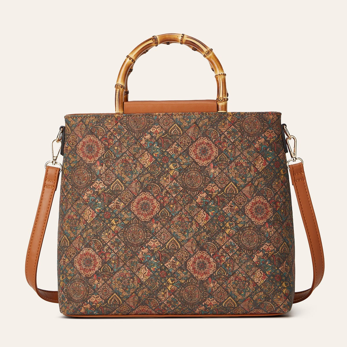 Women's Retro Ethnic Style Cork Printed Tree Bags
