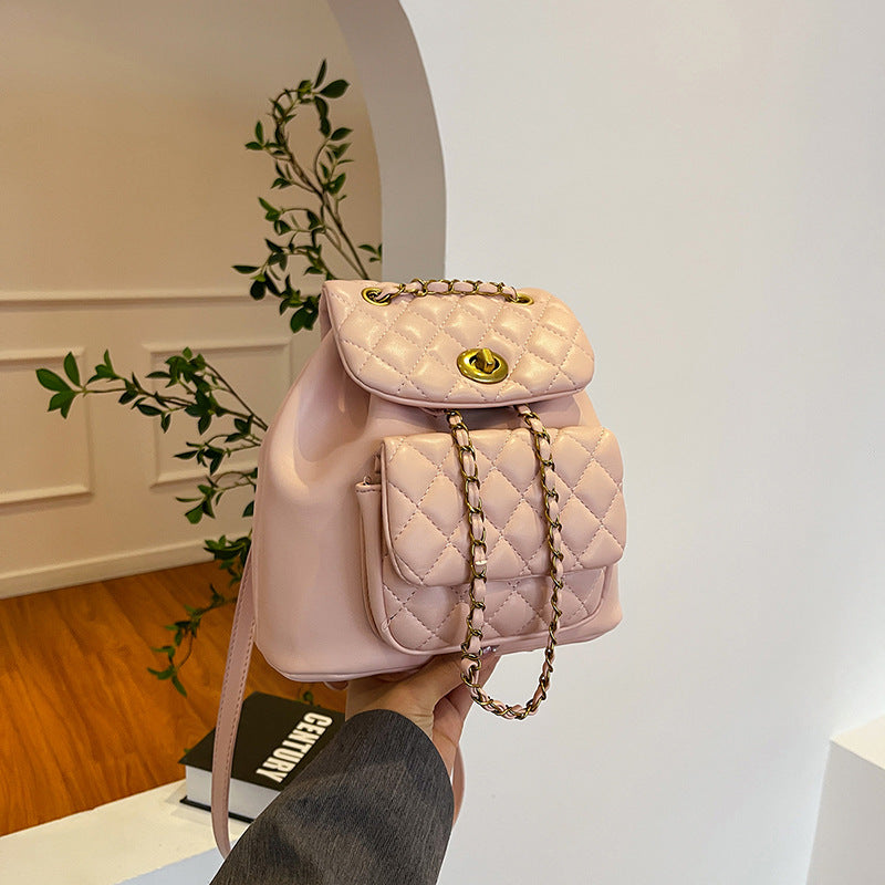 Women's Diamond Embroidery Thread Versatile Chain Fashion Backpacks