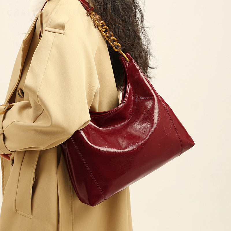 Women's High-grade Large Capacity Underarm Red Wedding Bags