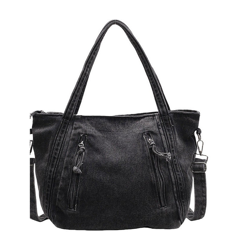 Women's Korean Style Large Capacity High Sense Idle Denim Retro Women's Shoulder Bag