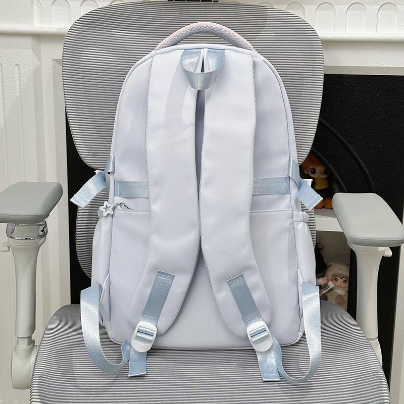 Women's Dopamine Contrast Color College Style Primary Leisure Backpack