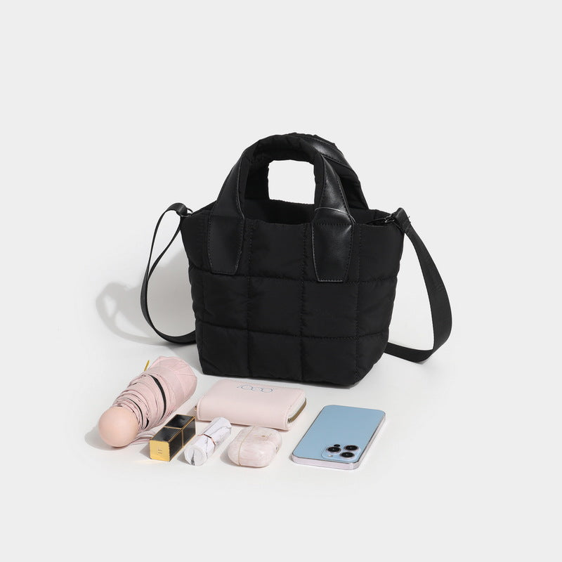 Women's Simple Lightweight Nylon Down Feel Diagonal Women's Handbag