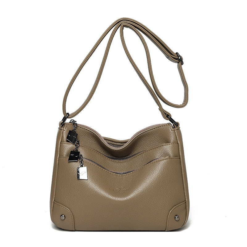 Women's Hand-held Genuine Leather Fashion Large Capacity Women's Messenger Bag