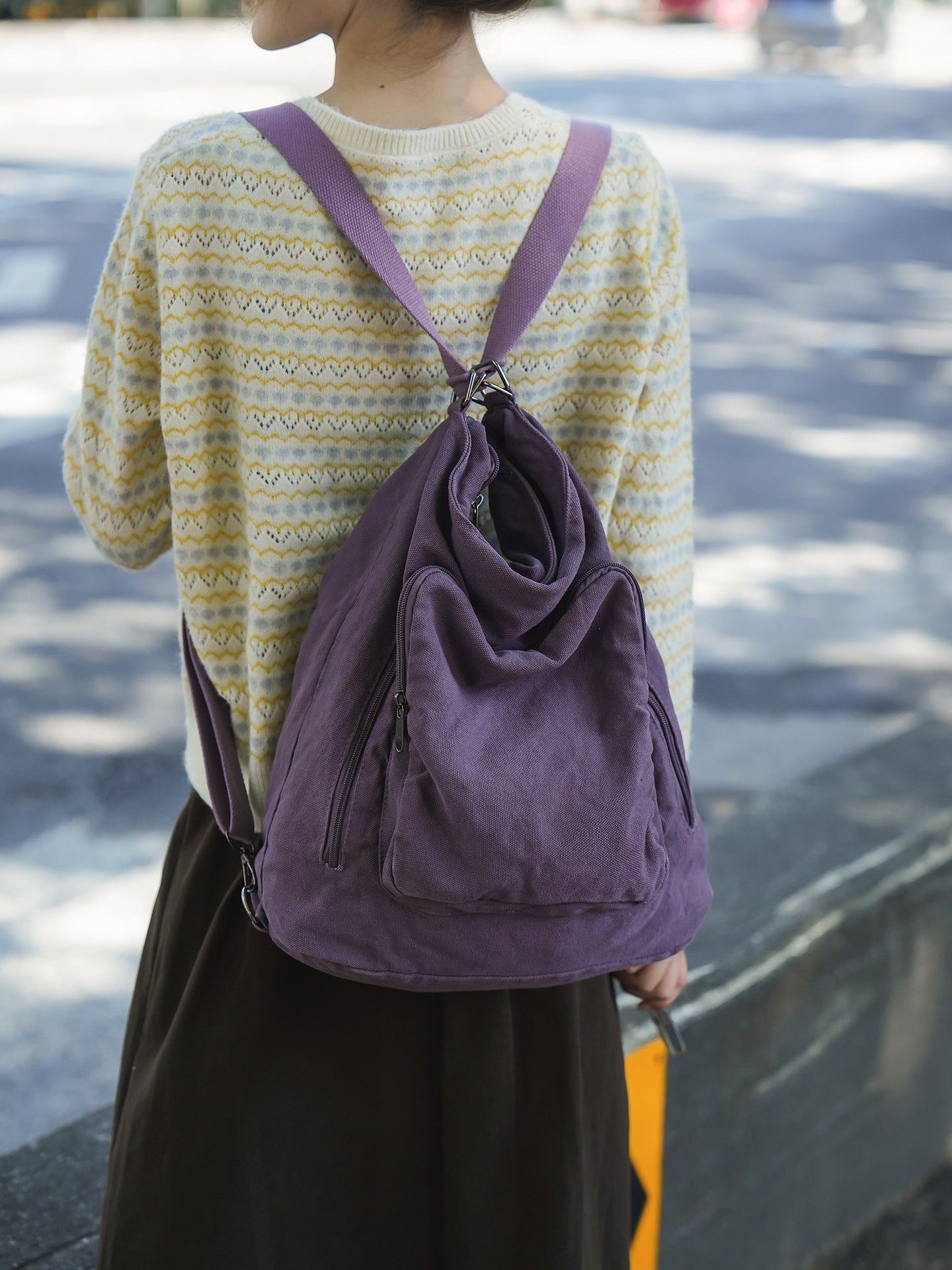 Women's Retro Washed Canvas Mori Style Multifunctional Women's Shoulder Bag