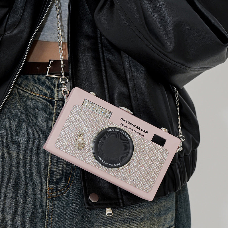 Personality Fashion Rhinestone Western Style Chain Women's Shoulder Bag