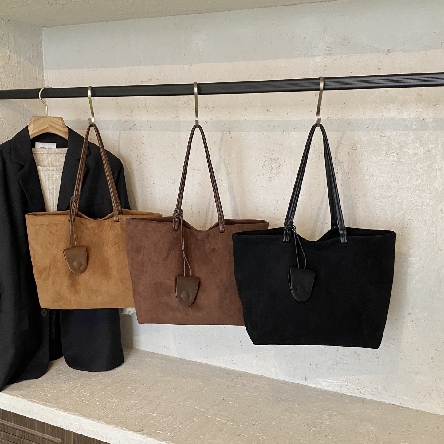 Matte Texture Underarm Autumn Commuter Mother Easy Tote Bags