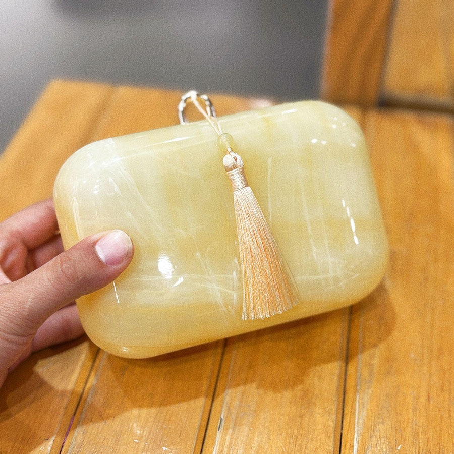 Style Artistic Acrylic Cheongsam Temperamental Tassels Bags