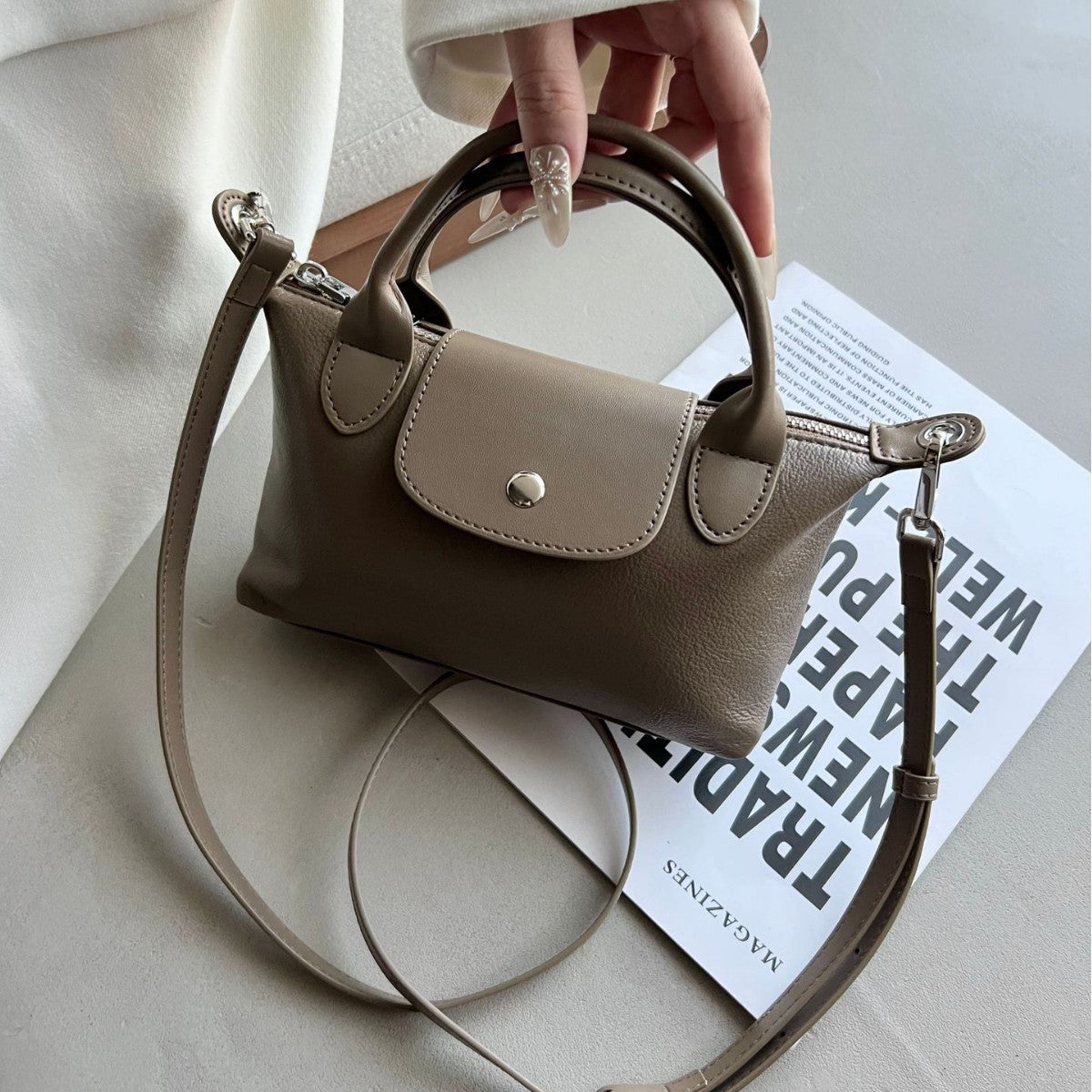 Women's Leather Niche First Layer Cowhide Large Women's Messenger Bag